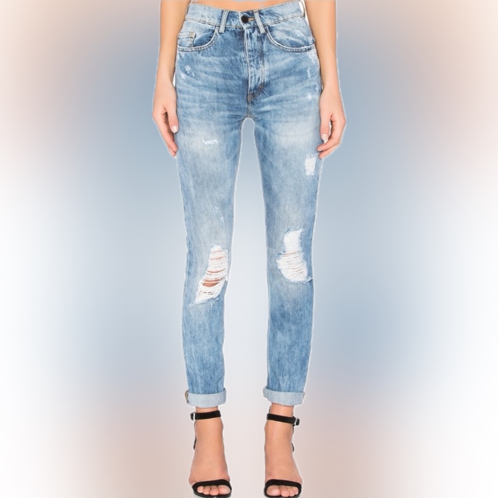 Etienne Marcel High Rise Distressed Jeans Size Size 27